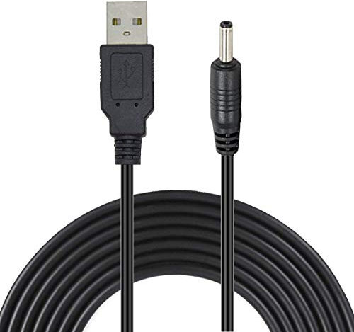 Liwinting 1.5m USB vers DC 5 Volt 3.5mm x 1.35mm Barrel Jack Power Câble - Noir