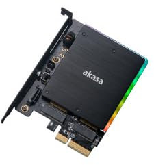 Akasa M.2 PCI-E SATA RGB LED Adapter Card