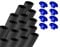 walexo 16 x Trampolin Schaumstoff Schaumstoffabdeckung für 8 Stangensysteme (82 cm, Schwarz)