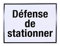 Plaque emaillée DÉFENSE DE STATIONNER 15x20 cm Panneau Interdiction de Stationner, Panneau Défense de Stationner Propriété Privée, Défense de stationner sortie de voitures