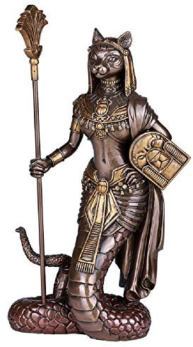 Pacific Trading Bastet Egyptian Goddess Bronze Figurine New