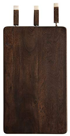 Creative Co-Op Acacia Wood Entertaining Knives Cutting Board, Natural