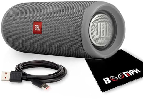 JBL Flip 5: Portable Wireless Bluetooth Speaker, IPX7 Waterproof - Gray