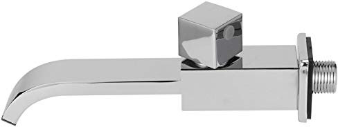 G1 / 2 Filettatura Rubinetto a muro Singolo lavabo a cascata fredda Lavabo in ottone massiccio a parete Rubinetto per lavabo Rubinetto per acqua Accessorio per il bagno(Cromo)