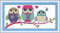 DIY gestempelt Kreuzstich-Stickerei-Set Full Line vorgedruckte Anfänger Starter Kits - Cartoon Eule 48x24cm