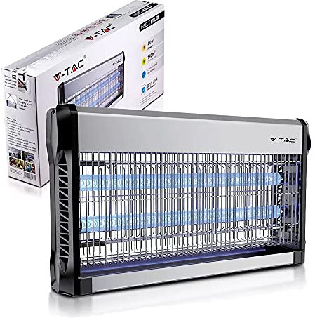 V-TAC Insecticide électrique d'intérieur UV 2 x 15 W (prise BS) Couverture 100 mètres carrés
