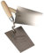 Maurerkelle mit personalisierter Gravur eines Namens und Logos - Trapezkelle 16 cm aus Edelstahl mit Holzgriff - Grundsteinlegung, Meisterprüfung