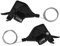 CYSKY Schaltknauf für Mountainbike, 1 Paar, 3 x 8 / 3 x 9 Gangschaltung, mit Ganganzeige rechts und links, Daumenschalthebel, Combo (3 x 9, 27 Gänge)