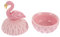 BESTonZON Keramik Schmuckschatulle Schmuckdose Porzellan Mit Deckel 2 Stücke Schmuckbox Flamingo Figur Schmuck Box Schmuckkästchen Ohrringe Ehering Box Hochzeit Valentinstag Geschenkbox Rosa