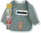 Sterntaler Baby Lätzchen mit Ärmeln personalisiert | bestickt mit Namen | Langarmlätzchen Baby | personalisiert | Baby Lätzchen (Ben Bär mittelgrün)