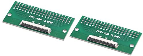 sourcing map 2 Stück FPC FFC PCB Konverter Steckerplatine 40P 0.5mm auf Buchsenseite 1mm Rückseit auf DIP 2.54 mm für LCD 3D Drucker DVD TV Laptop Audio