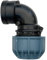 Klemmverbinder Winkel 90° 1/2 Zoll Innengewinde Wasserleitung Trinkwasser Kupplung PE-Rohr | Schlauchverbinder Bewässerungssystem | Klemmfitting Bogen Kunststoffkupplung Wasserrohr 20 mm