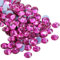 BEADSLAND Hotfix Pedrería, 1440Pcs Flatback Crystal pedrería para Manualidades Ropa DIY Decoración,Fucsia,SS12,3.0-3.2mm