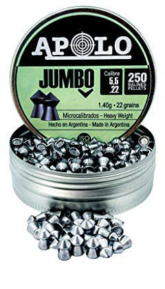 Apolo DIABOLOS Spitzkopf 5,5mm .22 250 Stück Dose für Luftgewehr Jumbo