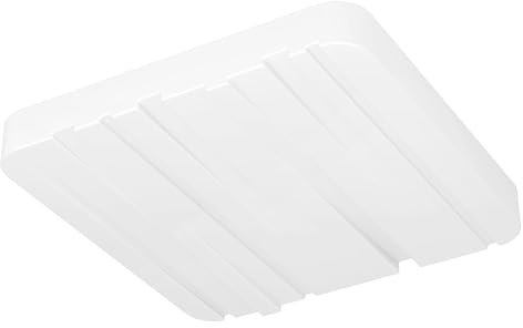 EGLO LED Deckenleuchte Ferentino, quadratische Deckenlampe mit Dekor | LED-Panel aus Kunststoff und Metall in weiß, Deckenbeleuchtung warmweiß, 33 x 33 cm