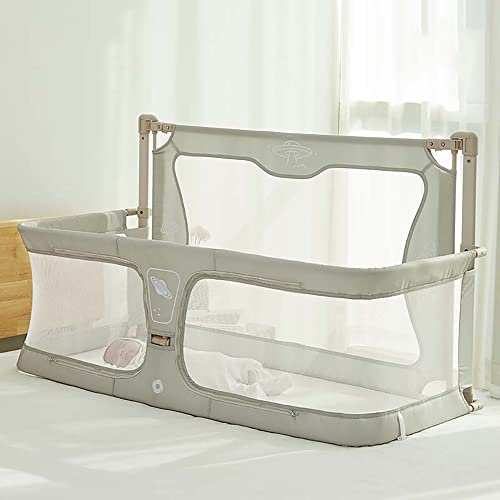 SADRIM 3 in 1 beistellbett Baby,babybett,Babywiege,Baby Bett,Höhenverstellbares, beistellbett Baby boxspringbett,Baby laufstall, der auf das Bett gestellt Werden kann,mit Mückennetz