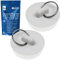Tapón Universal, 2 Piezas, en Blanco, Ø 45,5 sobre 40 mm Arriba sobre Abajo, tapón de desagüe de Goma para Tapas de válvulas de 1 5/8 Pulgadas, tapón de desagüe de Fregadero, tapón de Fregadero