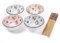 lachineuse - Coffret 4 Bols Chat Japonais ⌀ 11cm - Bols à Riz, Petit Déjeuner & Soupe - Vaisselle Japonaise en Porcelaine - Avec Baguettes - Maneki Neko Porte Bonheur - Cadeau Déco Kawaii Japon