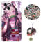 Compatible with iPhone 13 Mini Case Demon -Slayer Anime Design [With Keychain and 50pcs Stickers] Cartoon Transparent Soft Silicona Case for iPhone 13 Mini