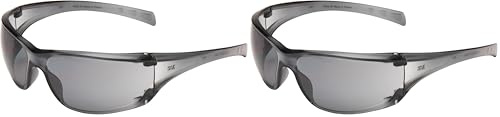 3M Gafas de seguridad Virtua AP, antiarañazos, lente gris, 71512-1 (Paquete de 2)