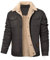 Vancavoo Giacca Invernale Uomo Giubbotto Casual Giacchetto Classica Giacca Militare Calda Giubotti Jacket in Pile con Tasche,Grigio scuro,XXL