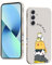 YUXING Silicone Cover per Samsung Galaxy A54 5G - Moda Modello Carino Custodia Design Sottile Slim Cover Antiurto, Antiscivolo Elegante, Protezione Totale (Cat,White)
