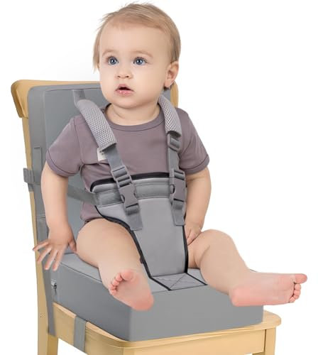 Sitzerhöhung Stühle Kind für Den Tisch - Kinder Sicherheitsgurte mit Hoher Rückenlehne aus PU Material Leicht zu Reinigender Stabiler Sitzkissen Stuhl Kinder für Den Esstisch für Kinder Baby