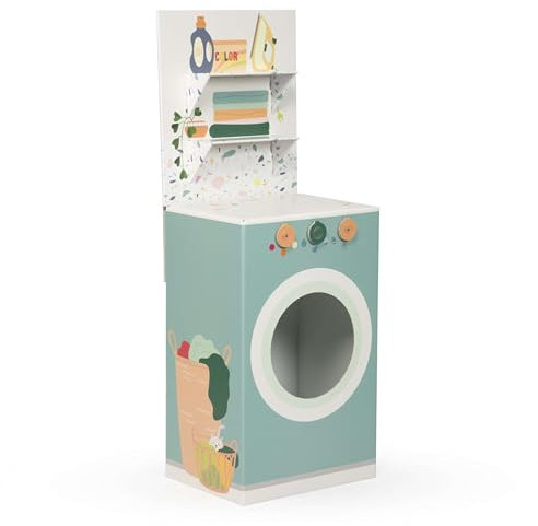 FOLDZILLA Lavatrice giocattolo per cucina per bambini 110 x 41 x 33 cm di cartone per camerette - Lou