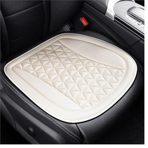 VaizA Auto Sitzauflage 1 STÜCK Atmungsaktive Autositzauflage Staubdicht Anti-Rutsch Solide Vier Jahreszeiten Universal Autositzschutz (Farbe : Weiß, Größe : 1 UK)