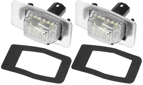 A ABSOPRO Car LED License Plate Light Assembly No.YL8Z13550AA for MAZDA MX-5 II (NB) 1998-2005 Plastic White Light (Set of 2)