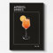 NEUBACH HOME - Cocktail Poster Aperol Spritz DIN A2 - Wandbilder für Schlafzimmer Wohnzimmer Küche als Deko Zubehör - schwarz modern aesthetic - MIT Bilderrahmen