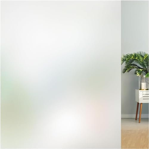 Lifetree Fensterfolie Blickdicht: Milchglasfolie Selbstklebend Fenster Sichtschutzfolie Blickdicht Anti-UV Statische Privatsphäre Haftend Glasfolie ohne Kleber Matt für Zuhause Büro 115 x 200cm