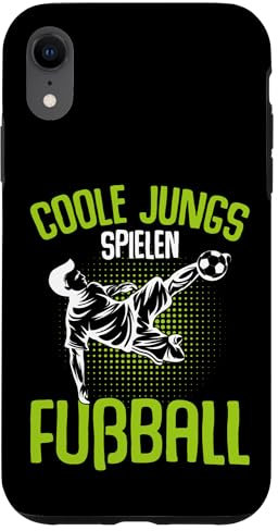 Coole Jungs spielen Fußball Fußballer Kinder Jungen Hülle für iPhone XR