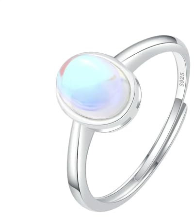 Klassischer ovaler Aquamarin Opal Paar Ring für Frauen Original S925 Sterling Silber Valentinstag Geschenk Schmuck