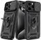 KK KENIK Case For 11 Pro Case with Slide Camera Cover & 360° Rotate Ring Magnetic Kickstand,Military Grade Shockproof Protective Phone Cover for iPhone 11 Pro (Black)