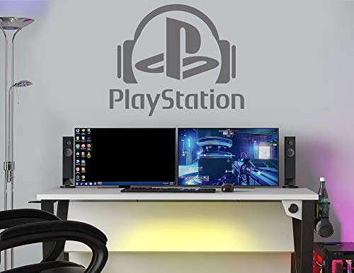 Gaming Zone Kopfhörer-Wandaufkleber, PS, Wandaufkleber, perfekt für Gamer, Kinder und Jugendliche, Vinyl-Aufkleber für Schlafzimmer, Spielzimmer oder Spielzimmer, Mancave-Dekoration,