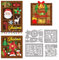 GLOBLELAND Weihnachtsrahmen Stanzschablonen Für Kartenherstellung Weihnachtsmann Weihnachtsstern Metallschablonen Schnittmuster Für Scrapbooking Journal Prägung Papierbasteldekoration