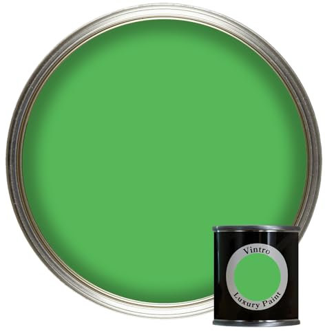 Vintro Paint | Luxury Matt Emulsion | Smooth Chalky Finish | Multi Surface Paint | for Walls, Ceilings, Wood and Metal | 125ml (Green - Rainforest)