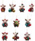 Zdprkqzvz 10 Stücke Weihnachten Schwein Ornament Kreative 3D Acryl Dekorative Anhänger Weihnachten Baum Hängende Dekoration Für Auto Hause