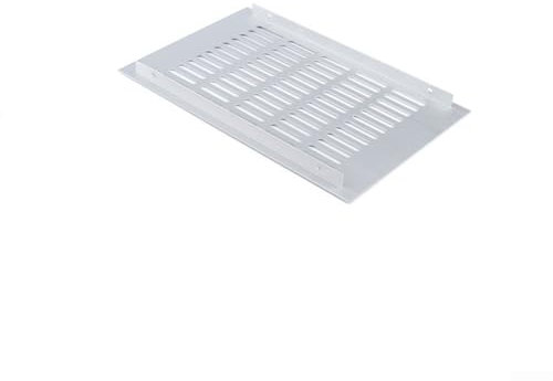 Eawfgtuw Rejilla de ventilación rectangular para armario, zapatero, cubierta de ventilación de armario, cubierta de ventilación rectangular, cubierta de ventilación de aleación de aluminio (blanco,