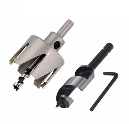 54mm Door Lock Hole Saw Set, 6 Claw Ball Hole Saw Door Lock Installation Drilling Tool, Door Drill Bits for Wood Plywood Aluminum