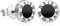 KRKC Silber Herren Ohrstecker, Schwarz S925 Sterling Silber Römische Zahlen Ohrringe, Nickelfrei Hip Hop Ohr Schmuck für Männer(Römische Zahlen)