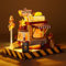 FUNPOLA 3D Holzpuzzle Burger Truck Modell – DIY Miniatur Food Truck Puppenhaus Fahrzeug Bastelset mit LED-Leuchten – perfektes kreatives Geschenk für Kinder und Erwachsene (Burger)