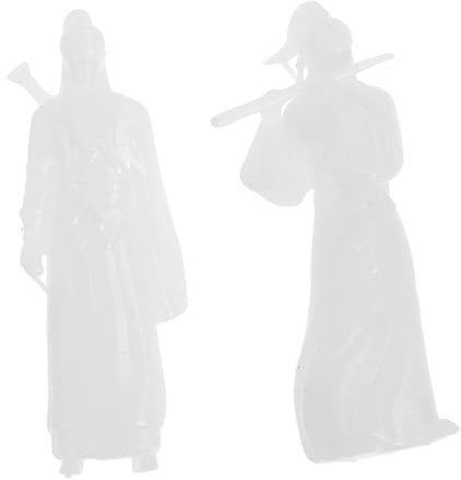 Milisten Miniatur Antike Chinesische Figuren 2 Stück 3cm Kunstharz Miniaturfiguren Für Bürodekoration Bonsai Landschaftsgestaltung Detailreiche Vintage Skulpturen