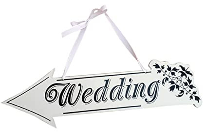 IMIKEYA Panneau De Mariage En Bois Panneau Décoratif Directionnel Pour Jardin Pour Fête De Mariage