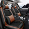 maiqiken Autositzbezug Für Dacia Sandero Stepway Komplettset 5-Sitze Auto Sitzbezüge Allwettereinsatz Auto PU Ledersitzbezug Vorne und Hinten,Deluxe - Braun