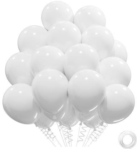 Luftballons Weiß 31 Stück Weiße Luftballons Hochzeit, Ballons Geburtstag Weiß, Weiße Ballons Helium Balloons Weisse Luftballon Hochzeit Party Deko, 12 Zoll Latexballons
