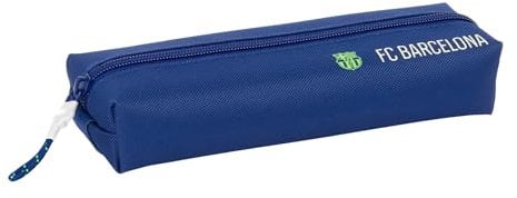 safta FC Barcelona Navy Blue Federmäppchen, rechteckig, für Kinder, ideal für Kinder im Schulalter, bequem und vielseitig, Qualität und Widerstandsfähigkeit, 22 x 7 x 40 cm, Marineblau, M, Casual