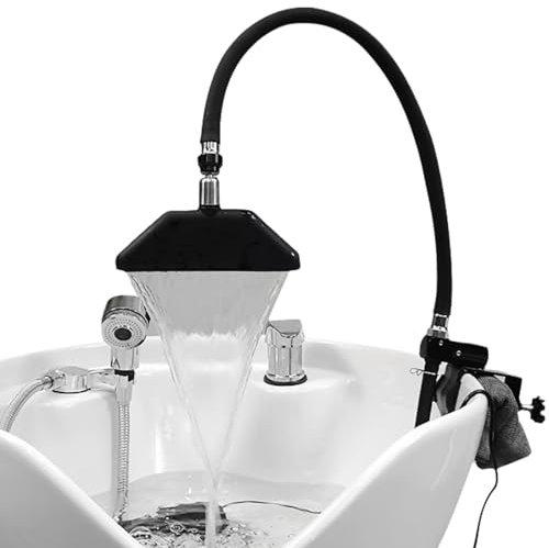 Cadre De Circulation d'eau – Robinet De Bassin De Spa Réglable À 360°, Pommeau De Douche en Cascade, Pompe À Eau & Fixation en Métal, Spa Portable pour Lavage des Cheveux & Salon De Massage