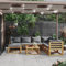 Emmtore Akazienholz Massiv Gartenmöbel mit Auflagen Sofa Lounge Garten Garnitur Sitzgruppe Gartenset Sitzgarnitur Gartensofa Tisch,Dunkelgrau,3xEckteil+3xMittelteil+Fußstütze+Tisch